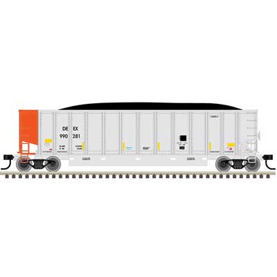 Atlas 20007711 Aluminum Coal Gondola 3 pack - Ready to Run -- Detroit Edison DEEX #990249, 990276, 990969 (aluminum, orange) HO Scale