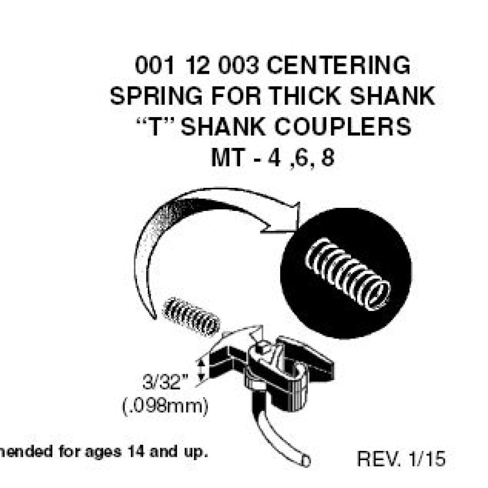 00112003 Micro Trains 1954 Centering Springs -- For 3/32" or .098" Thick "T" Shank Couplers pkg(12) N Scale