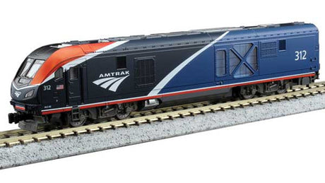 Kato 176-6054 Siemens ALC-42 Charger Amtrak #312 (Phase VII, Two-Tone Blue, white, red) Standard DC N Scale