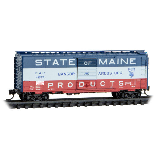 Micro-Trains 020 00 497 40' Standard Boxcar - BAR Bangor & Aroostoock Rd# 4295 N Scale