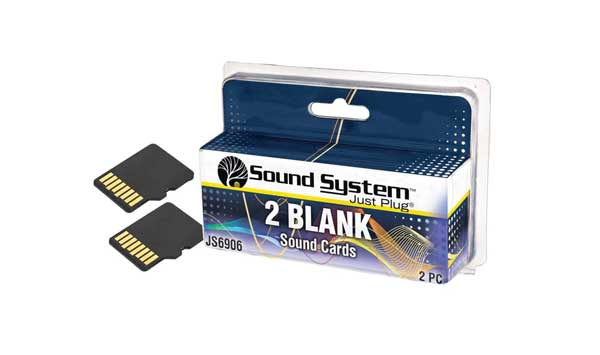 Woodland Scenics JS6906 2 Blank Sound Cards for Sound Hub Just Plug All Scale