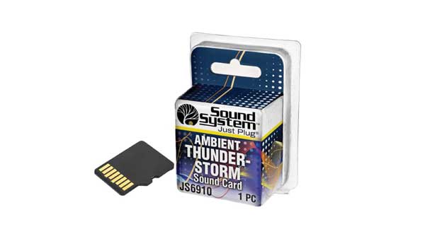 Woodland Scenics JS6910 Ambient Thunderstorm Card for Sound Hub Just Plug All Scale