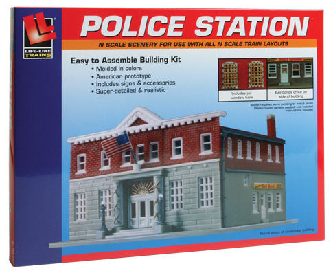 Life Like 433-7481 5th Precinct Police Station Kit N Scale