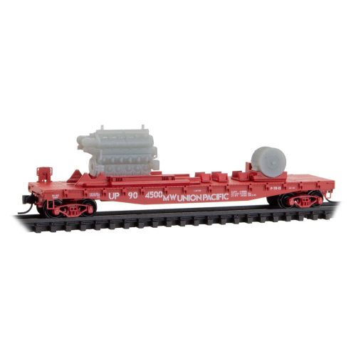 Micro-Trains 045 00 810 50' Fishbelly-Side Flatcar w/EMD 645 Engine Load Union Pacific #904500 N Scale