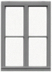 Tichy Train Group HO Scale #8244 Double Hung Windows - 12 Pieces With Glazing