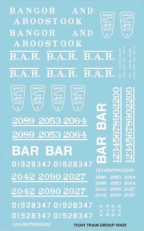 Image for 293-10425 BAR Roadname St Wht Decls