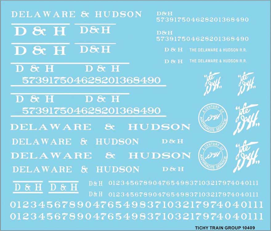 Image for 293-10409 D&H Roadname Set Wht Dcls