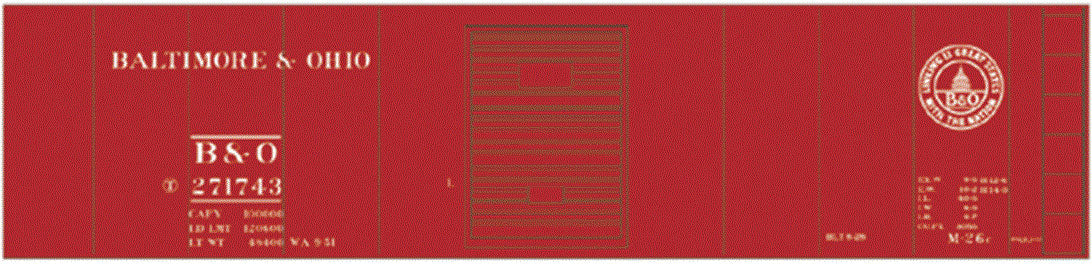 Image for 293-10076 B&O M26c 40' Steel Boxcar