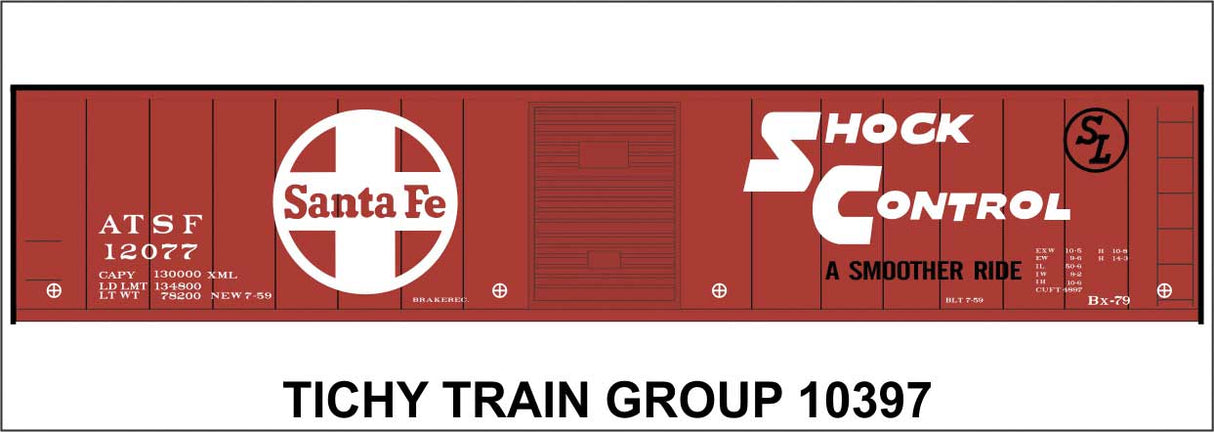 Image for 293-10397 ATSF 50' Stl Bxcr 12077