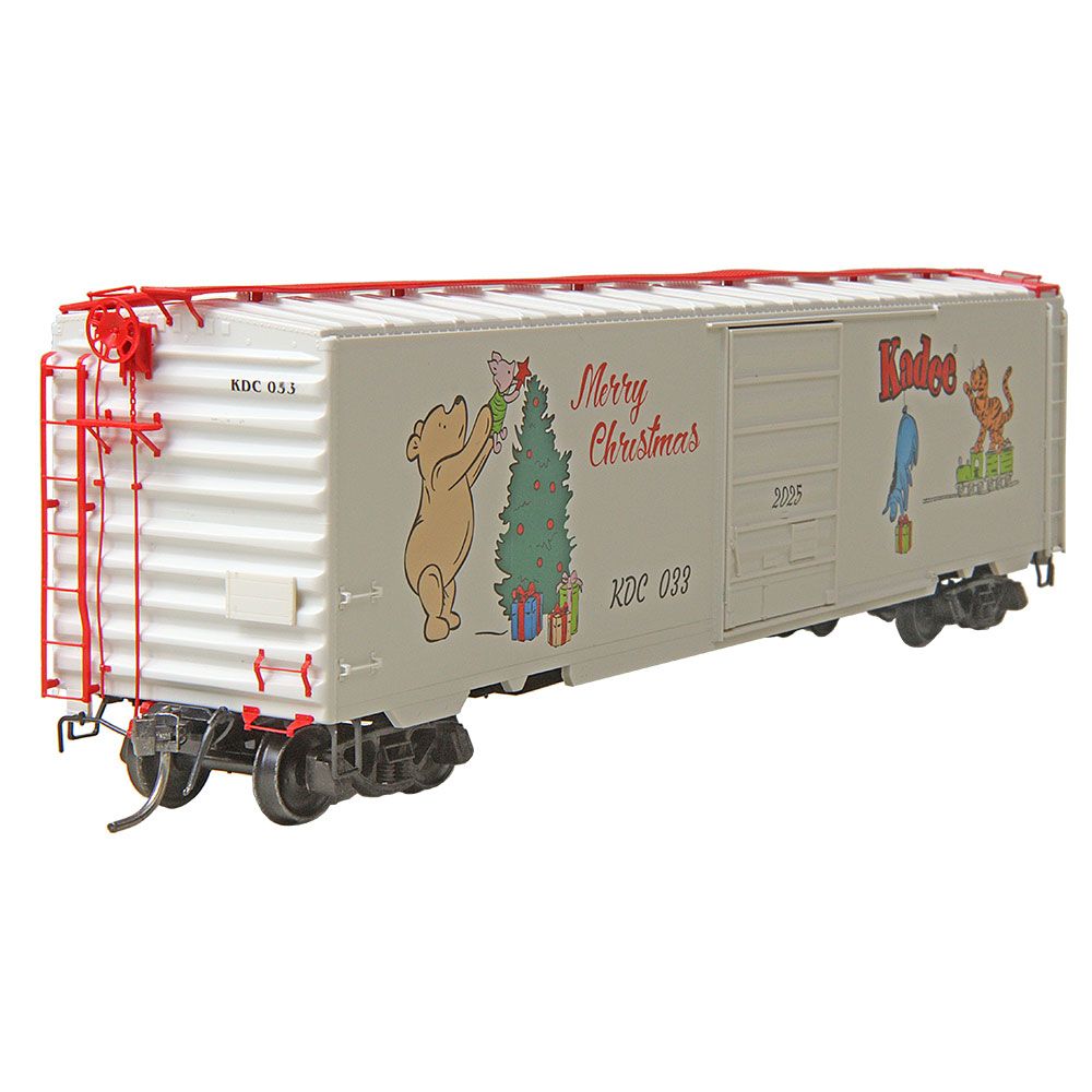 Kadee 6933 PS-1 50' Boxcar Winnie-the-Pooh and Friends 2025 Christmas Car with Red Details KDC #033 HO Scale