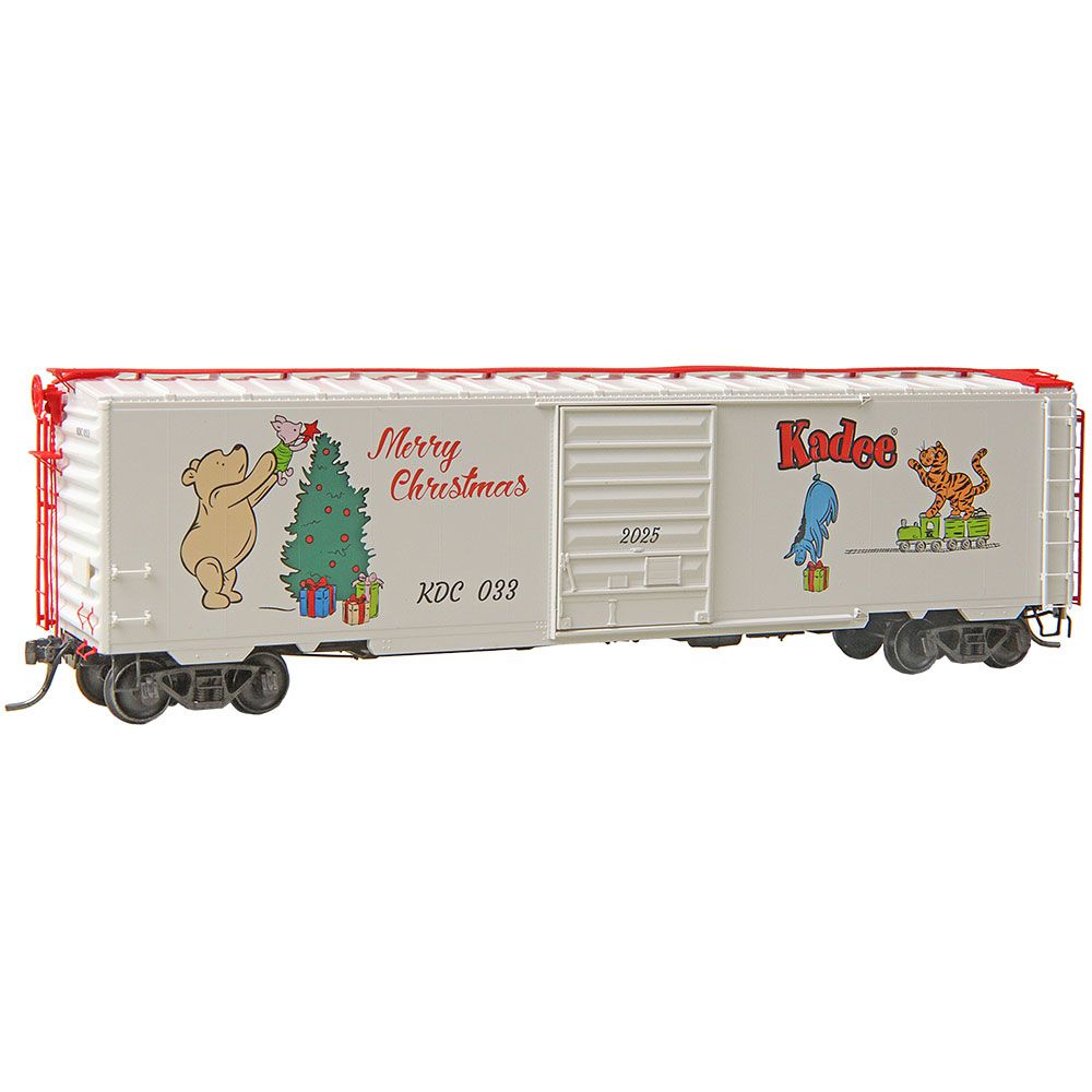 Kadee 6933 PS-1 50' Boxcar Winnie-the-Pooh and Friends 2025 Christmas Car with Red Details KDC #033 HO Scale
