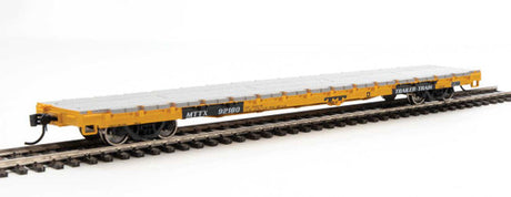 Walthers 910-5342 60' Pullman-Standard Flatcar Trailer-Train MTTX #92180 (General Loading; yellow, black) HO Scale