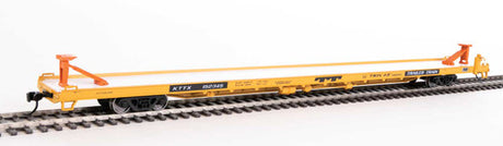 Walthers Mainline 910-5720 89' Channel Side Flatcar Trailer-Train KTTX #152345 (yellow, black; Twin 45') HO Scale
