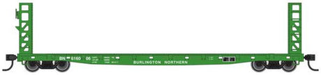 Walthers 5904 53' GSC Bulkhead Flatcar BN - Burlington Northern #616006 (Cascade Green) HO Scale 910-5904