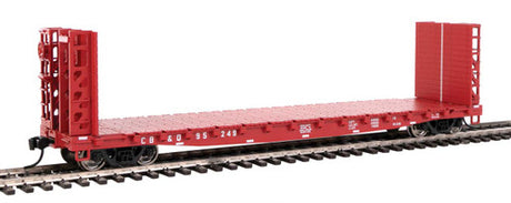 Walthers 5909 53' GSC Bulkhead Flatcar CB&Q - Chicago, Burlington & Quincy #95249 (red) HO Scale 910-5909
