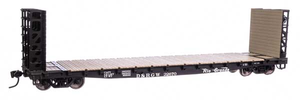 Walthers Mainline 5927 53' GSC Bulkhead Flatcar D&RGW Denver & Rio Grande Western #22670 HO Scale 910-5927