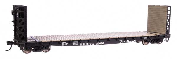 Walthers Mainline 5927 53' GSC Bulkhead Flatcar D&RGW Denver & Rio Grande Western #22670 HO Scale 910-5927