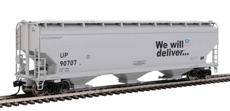 Walthers Mainline 910-7733 UP - Union Pacific #90707 60' NSC 5150 3 Bay Covered Hopper HO Scale