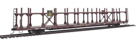 Walthers 910-8008 89' Flatcar w/Bi-Level Open Auto Rack B&O - Baltimore & Ohio Rack, Trailer Train Flatcar TTBX #962950 HO Scale