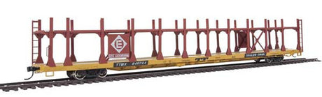 Walthers 910-8009 89' Flatcar w/Bi-Level Open Auto Rack EL - Erie Lackawanna Rack, Trailer Train Flatcar TTBX #940764 HO Scale