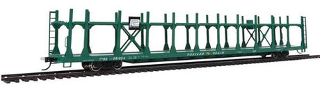 Walthers 910-8018 89' Flatcar w/Bi-Level Open Auto Rack PC - Penn Central Rack, Trailer Train Flatcar TTBX #961924 HO Scale