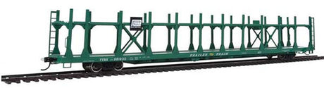 Walthers 910-8019 89' Flatcar w/Bi-Level Open Auto Rack PC - Penn Central Rack, Trailer Train Flatcar TTBX #961930 HO Scale