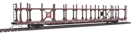 Walthers 910-8021 89' Flatcar w/Bi-Level Open Auto Rack PRR - Pennsylvania Rack, Trailer Train Flatcar TTBX #930009 HO Scale