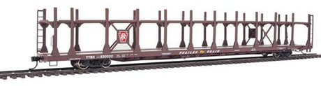 Walthers 910-8022 89' Flatcar w/Bi-Level Open Auto Rack PRR - Pennsylvania Rack, Trailer Train Flatcar TTBX #930020 HO Scale