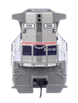 Walthers 19563 GE Dash 8-32BWH - Amtrak #506 - Phase IV (silver, blue stripe, red & white pinstripes) HO Scale
