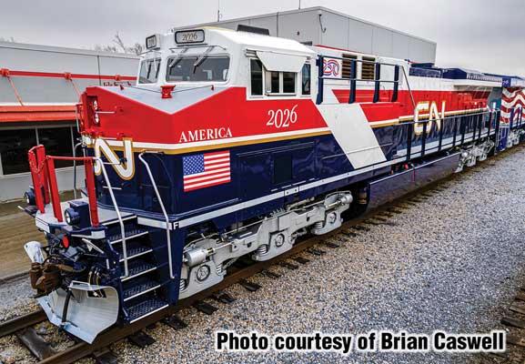 Pre-Order Walthers 910-20236 GE ES44AC Evolution Series GEVO - DCC & Sound Canadian National #2026 (America250(TM) Scheme, Air Force One) will ship when it arrives