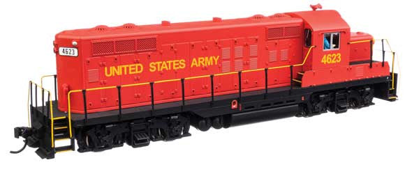 Walthers 910-20430 EMD GP9 Phase II United States Army #4623 (red, yellow) DCC & Sound HO Scale
