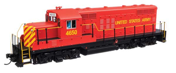 Walthers 910-20431 EMD GP9 Phase II United States Army #4650 (red, yellow) DCC & Sound HO Scale