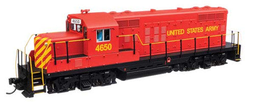 Walthers 910-20431 EMD GP9 Phase II United States Army #4650 (red, yellow) DCC & Sound HO Scale