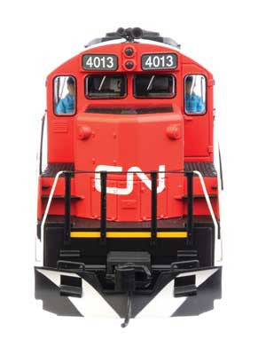 Walthers 910-20433 EMD GP9 Phase II Canadian National #4013 (black, red, white stripes) DCC & Sound HO Scale