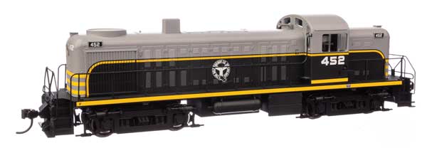 Walthers 20701 Alco RS-2 - Belt Railway of Chicago #452 - Air-cooled stack (black, gray, yellow) - DCC & Sound HO Scale