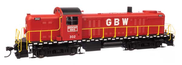 Walthers 20707 Alco RS-2 - GBW Green Bay & Western #302 - Water-cooled stack (red, black, white, yellow) - DCC & Sound HO Scale
