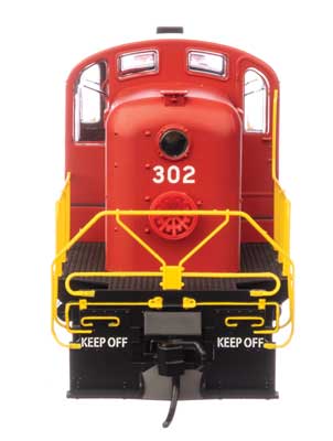 Walthers 20707 Alco RS-2 - GBW Green Bay & Western #302 - Water-cooled stack (red, black, white, yellow) - DCC & Sound HO Scale