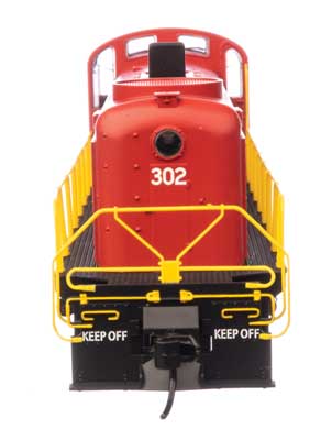 Walthers 20707 Alco RS-2 - GBW Green Bay & Western #302 - Water-cooled stack (red, black, white, yellow) - DCC & Sound HO Scale