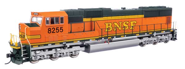 Walthers 910-21004 EMD SD75M BNSF Railway #8255 (orange, black, green, silver, Heritage II) DCC & Sound HO Scale