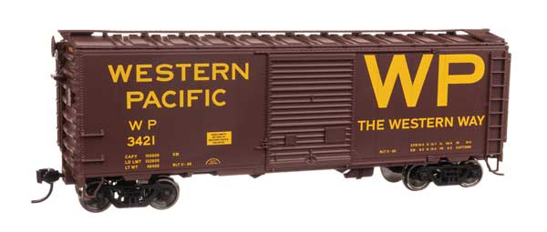 Walthers 910-45224 40' ACF Welded Boxcar WP - Western Pacific #3421 HO Scale