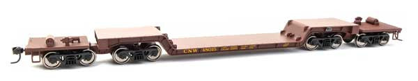 Walthers Mainline 910-50206 81' 8-Axle Depressed Center Flatcar - Chicago & North Western C&NW #48015 HO Scale