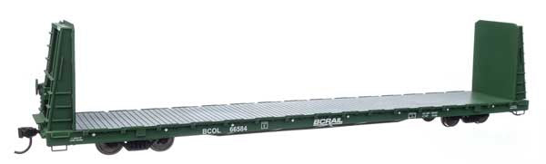 Walthers 910-50603 68' Bulkhead Flatcar BCOL British Columbia #66584 HO Scale