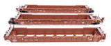 Walthers 910-55805 NSC Articulated 3-Unit 53' Well Car Canadian National GTW #676004 (brown, white) HO Scale