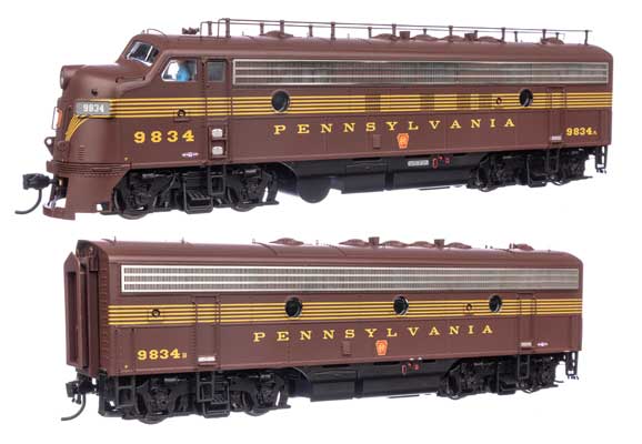 Walthers Proto 920-42537 EMD FP7 & F7B PRR Pennsylvania #9834A & 9834B DCC & Sound HO Scale