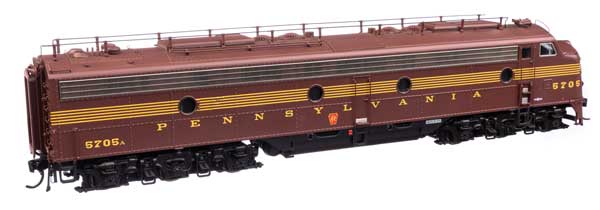 WalthersProto 42900 EMD E8 A-A PRR Pennsylvania Railroad #5705A, 5763A (Class EP-22; Tuscan, Five-Stripe) DCC & Sound HO Scale