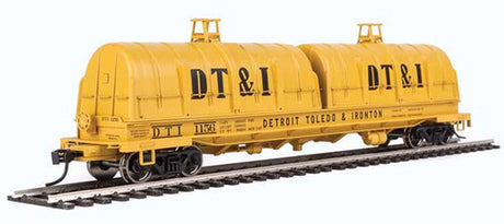 Walthers Proto 920-105246 50' Evan Coil Car - Detroit, Toledo & Ironton #1156 (Glass-Fiber Hoods, yellow, black) HO Scale