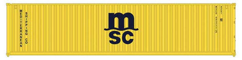 Kato 80055G Mediterranean Shipping MSC (yellow, black) 40' Corrugated Container 2-Pack - Assembled N Scale