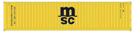 Kato 80055G Mediterranean Shipping MSC (yellow, black) 40' Corrugated Container 2-Pack - Assembled N Scale
