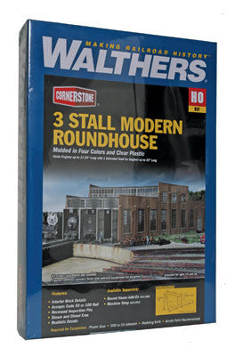 2900 Walthers 3-Stall Modern Roundhouse (HO Scale) Cornerstone Part#933-2900