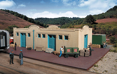 2921 Walthers Mission-Style Freight House (HO Scale) Cornerstone Part# 933-2921
